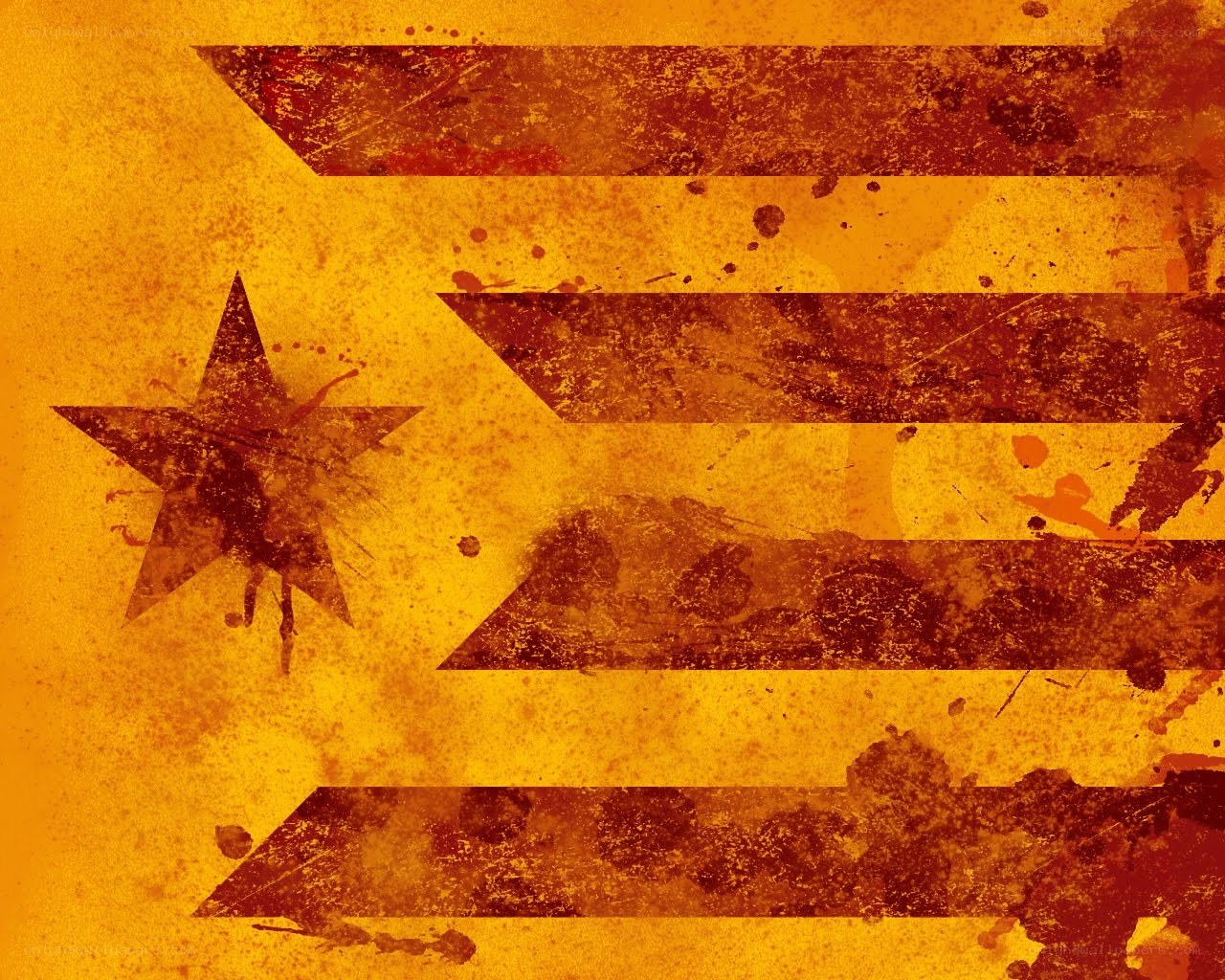 grungy catalan flag