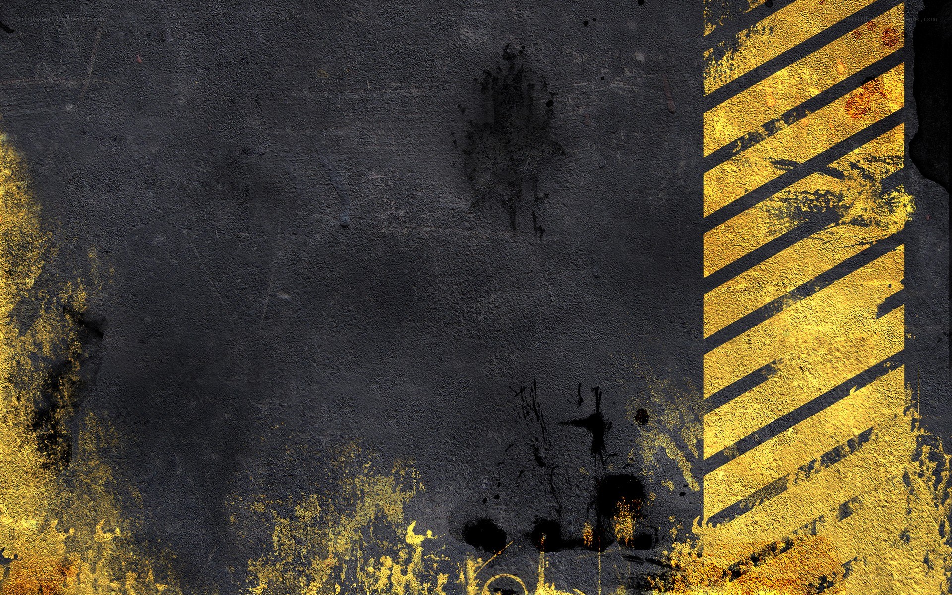 grungy concrete with caution stripes