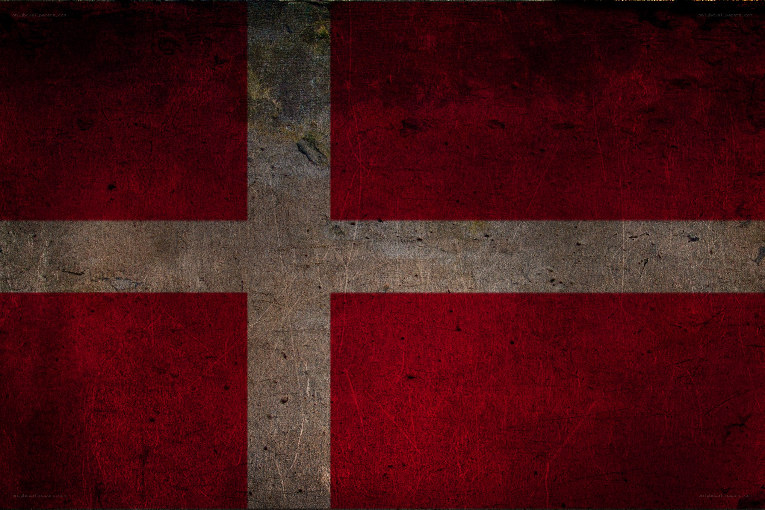 grungy danish flag