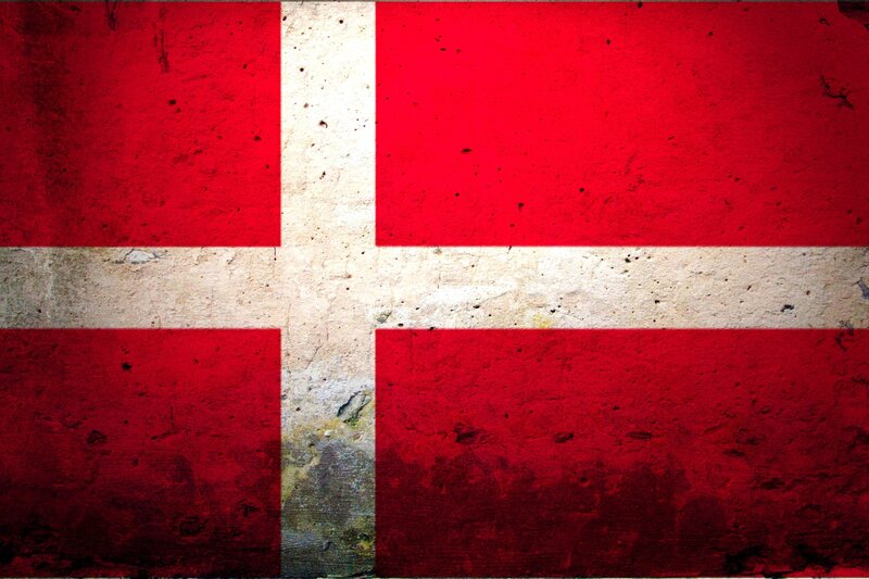 grungy danish flag