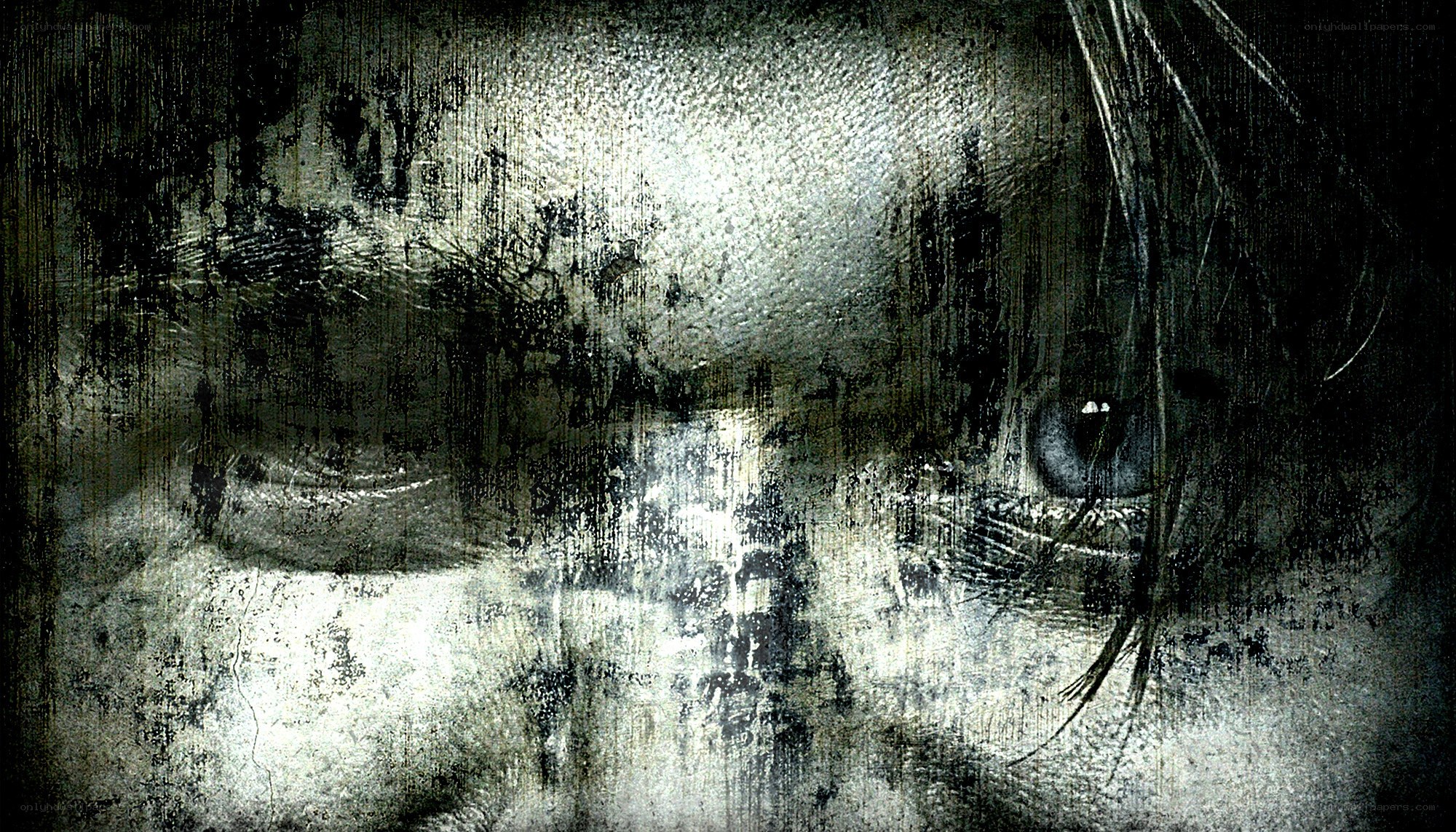 grungy eye close-up