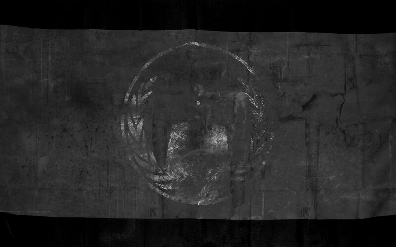 grungy flag with symbol