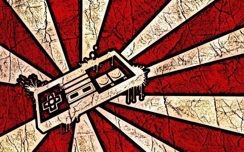 grungy game controller art