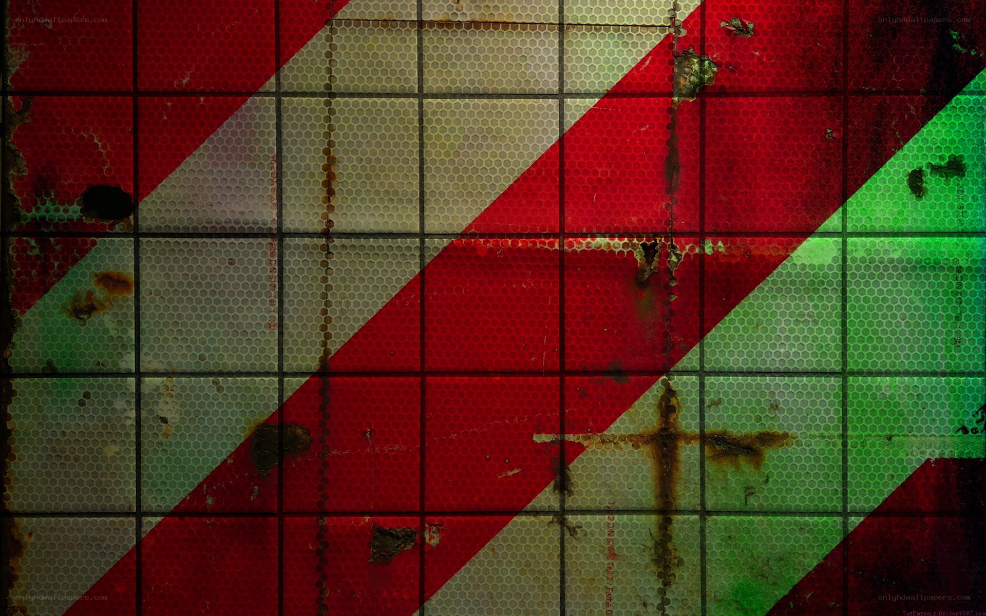 grungy hazard sign texture