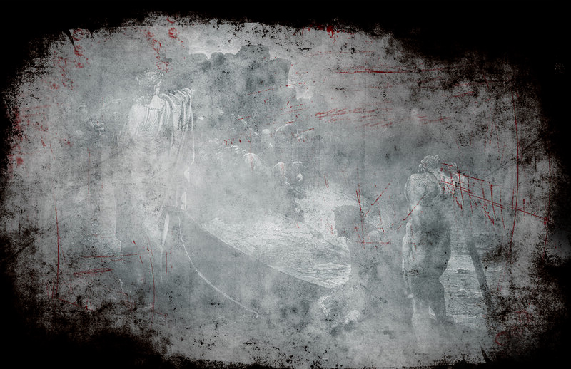grungy historical illustration