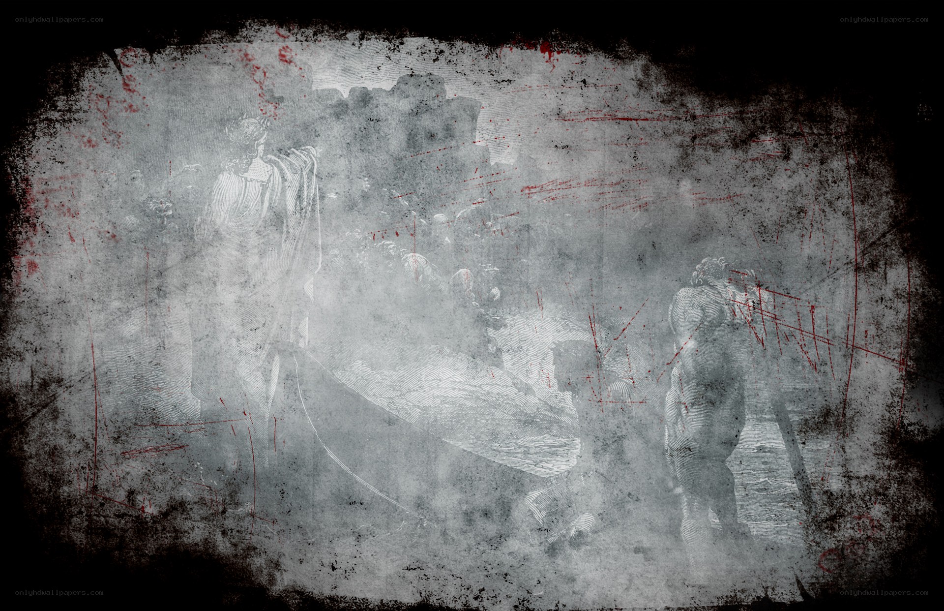 grungy historical illustration