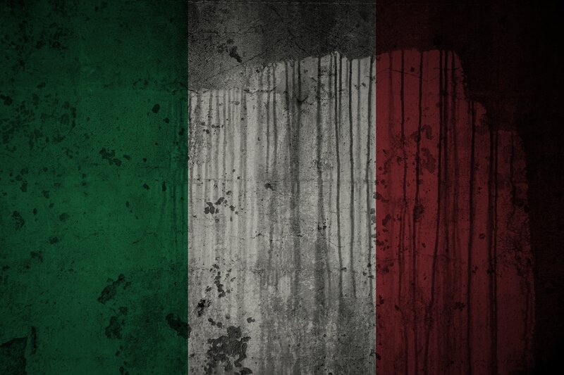 grungy italian flag design