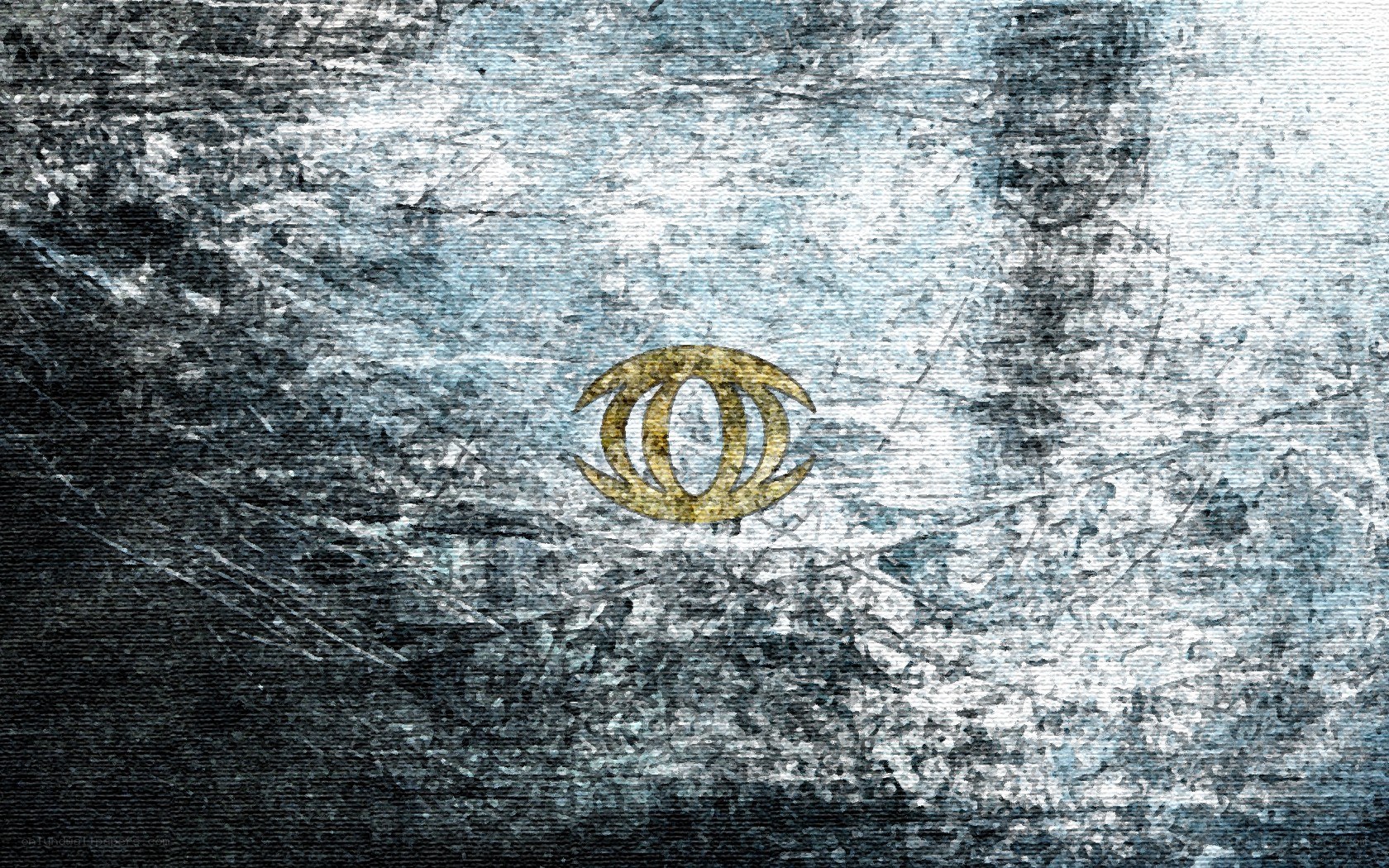 grungy logo on textured background