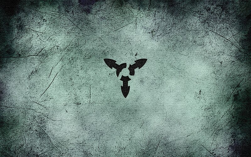 grungy logo on textured background