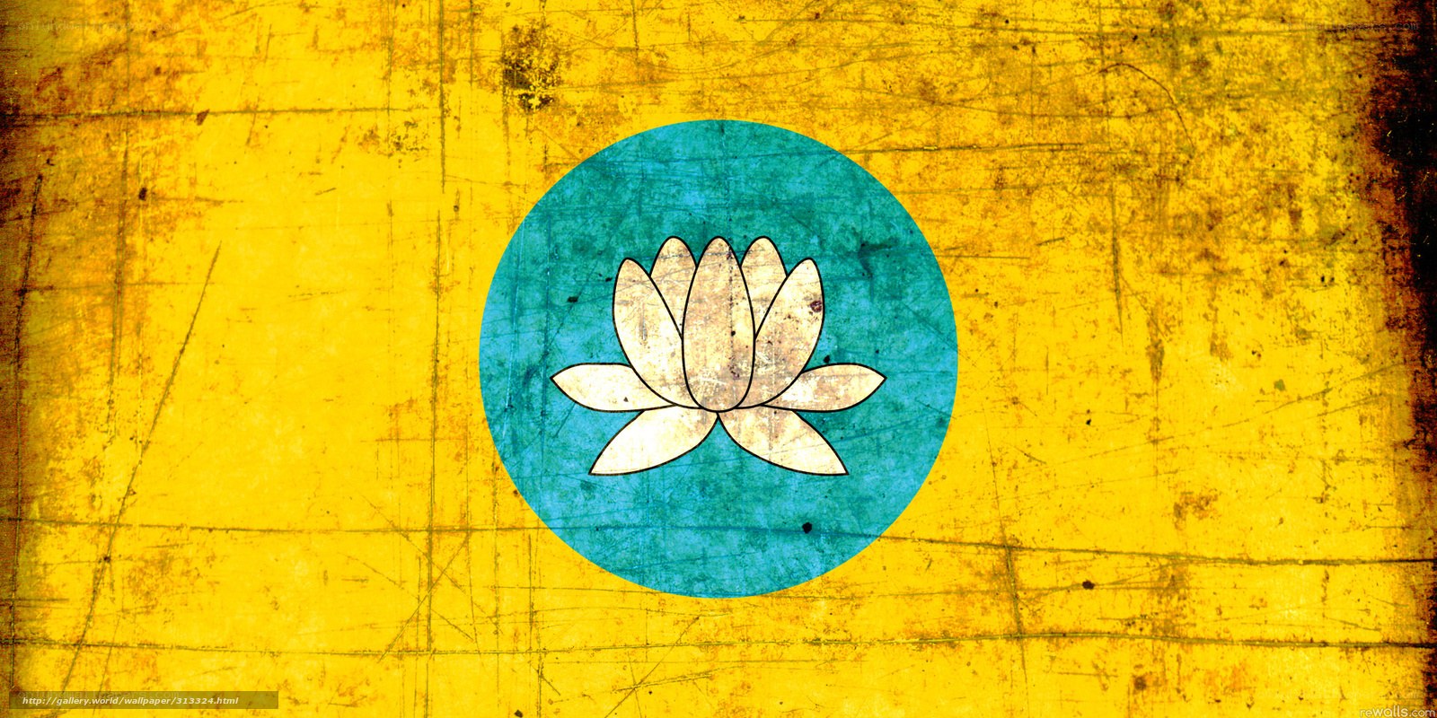 Grungy Lotus Flag Design