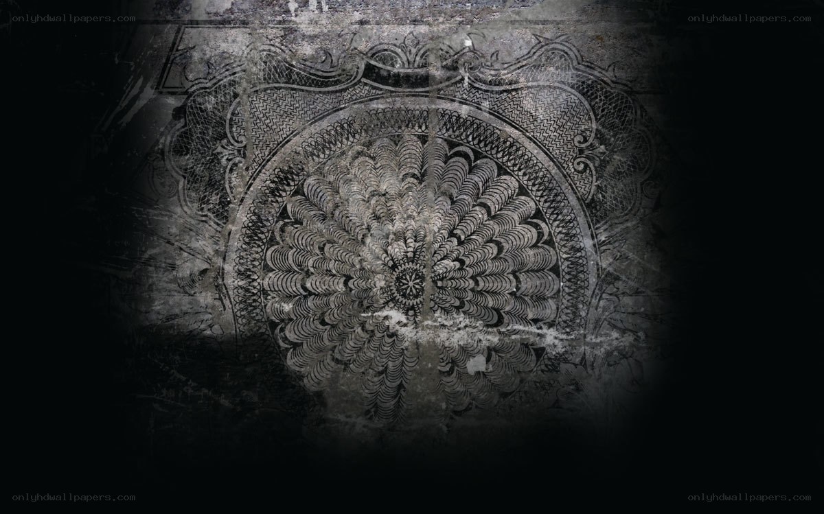 grungy mandala design
