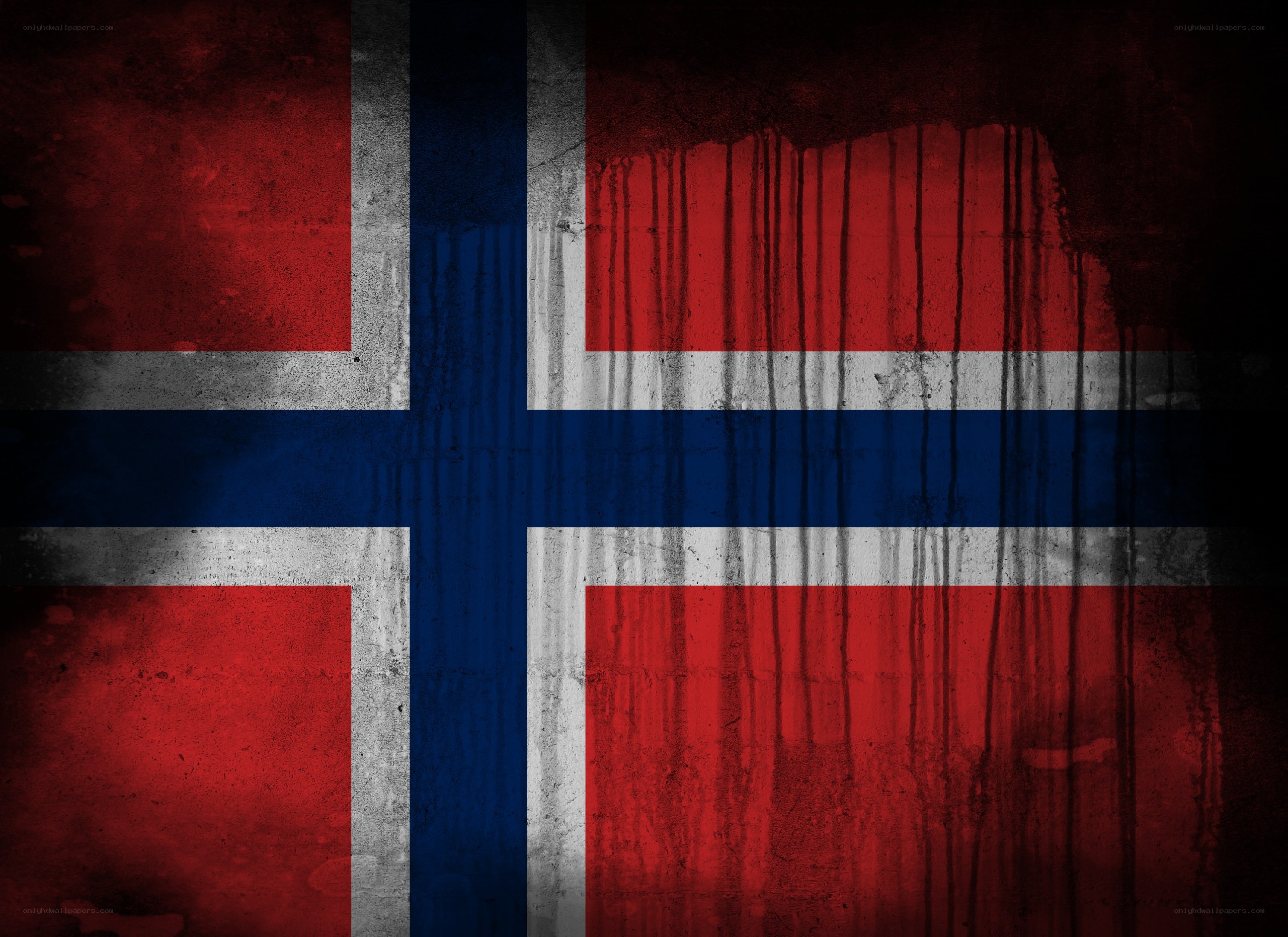 grungy norwegian flag