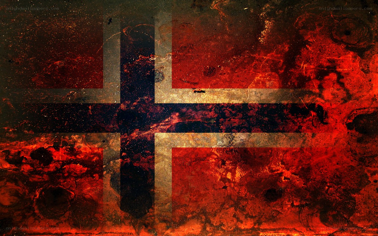 grungy norwegian flag