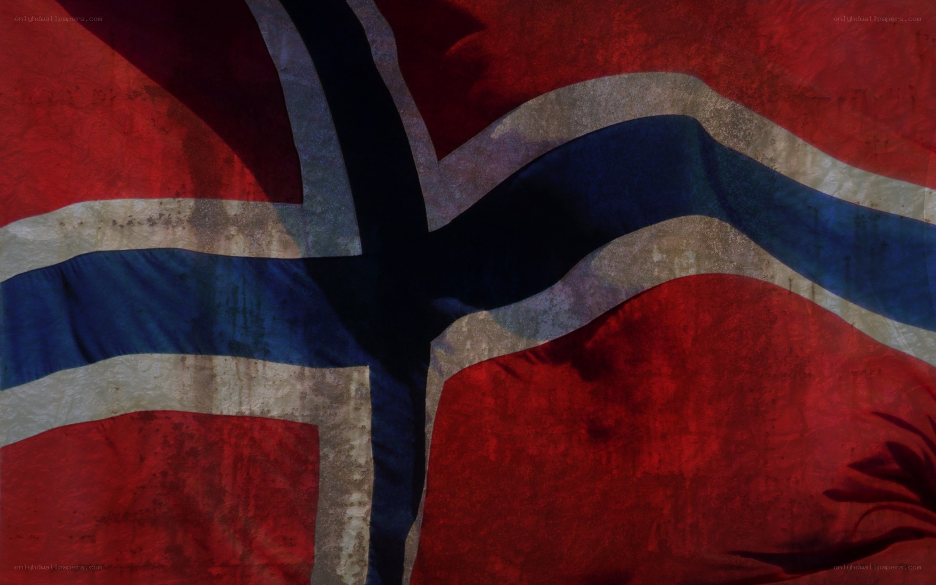 grungy norwegian flag