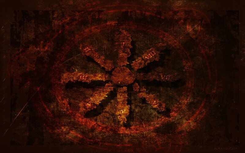 grungy occult symbol