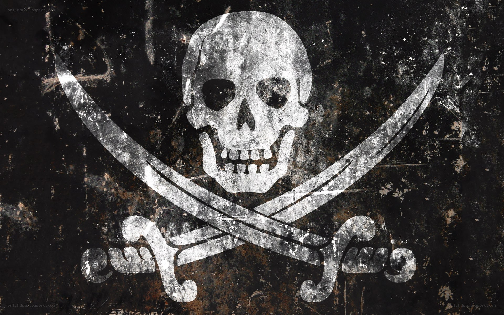 grungy pirate flag design