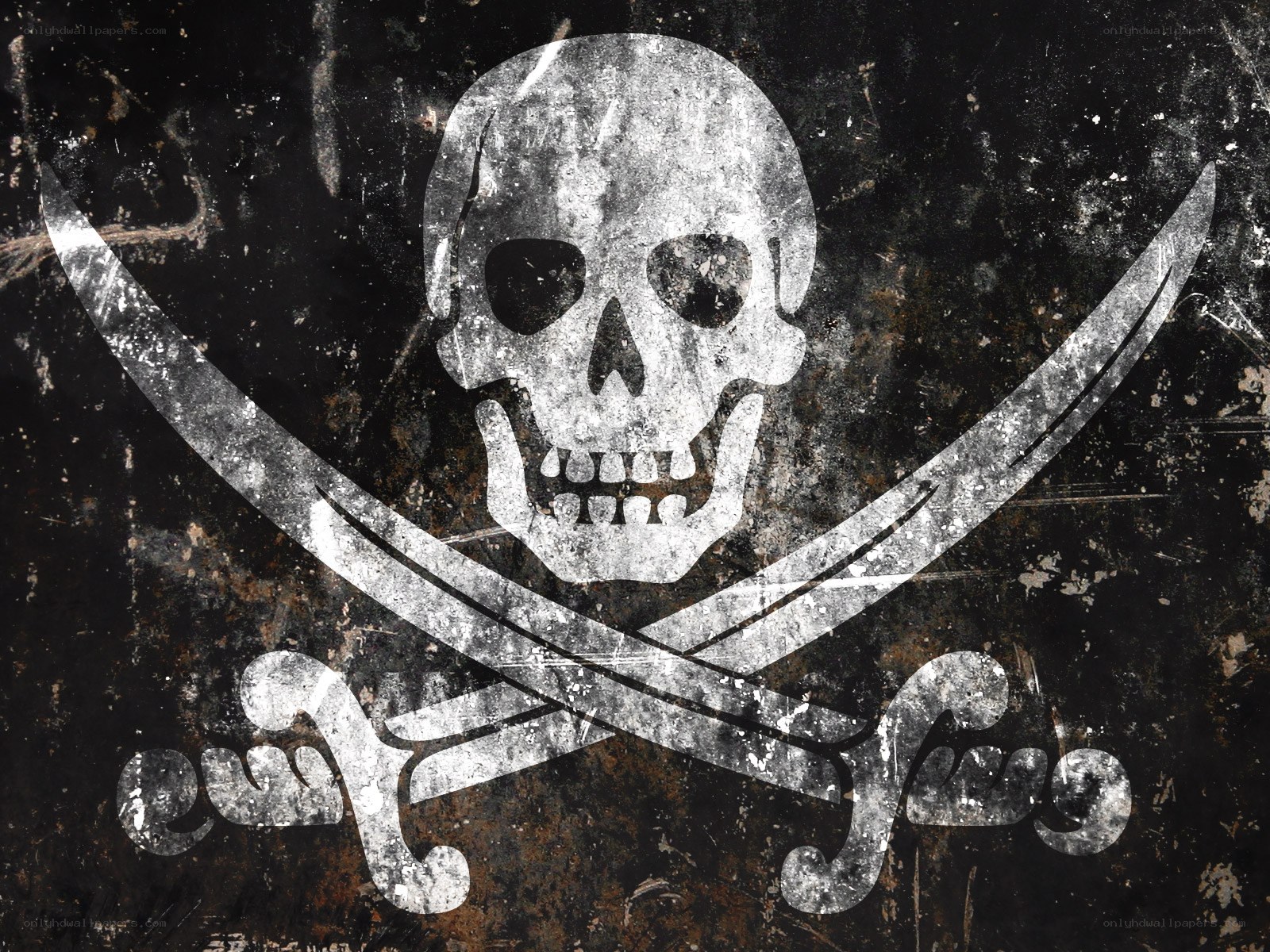 grungy pirate flag design