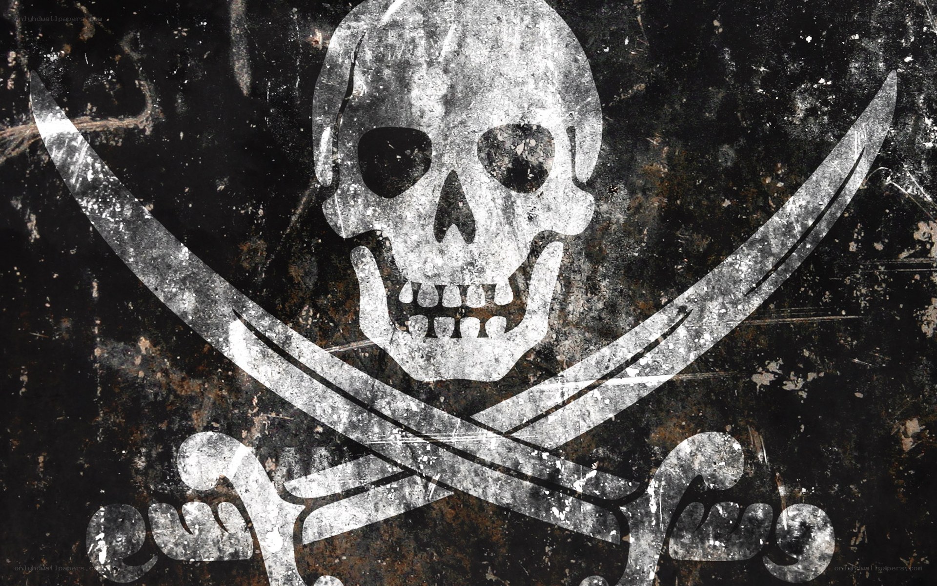 grungy pirate flag