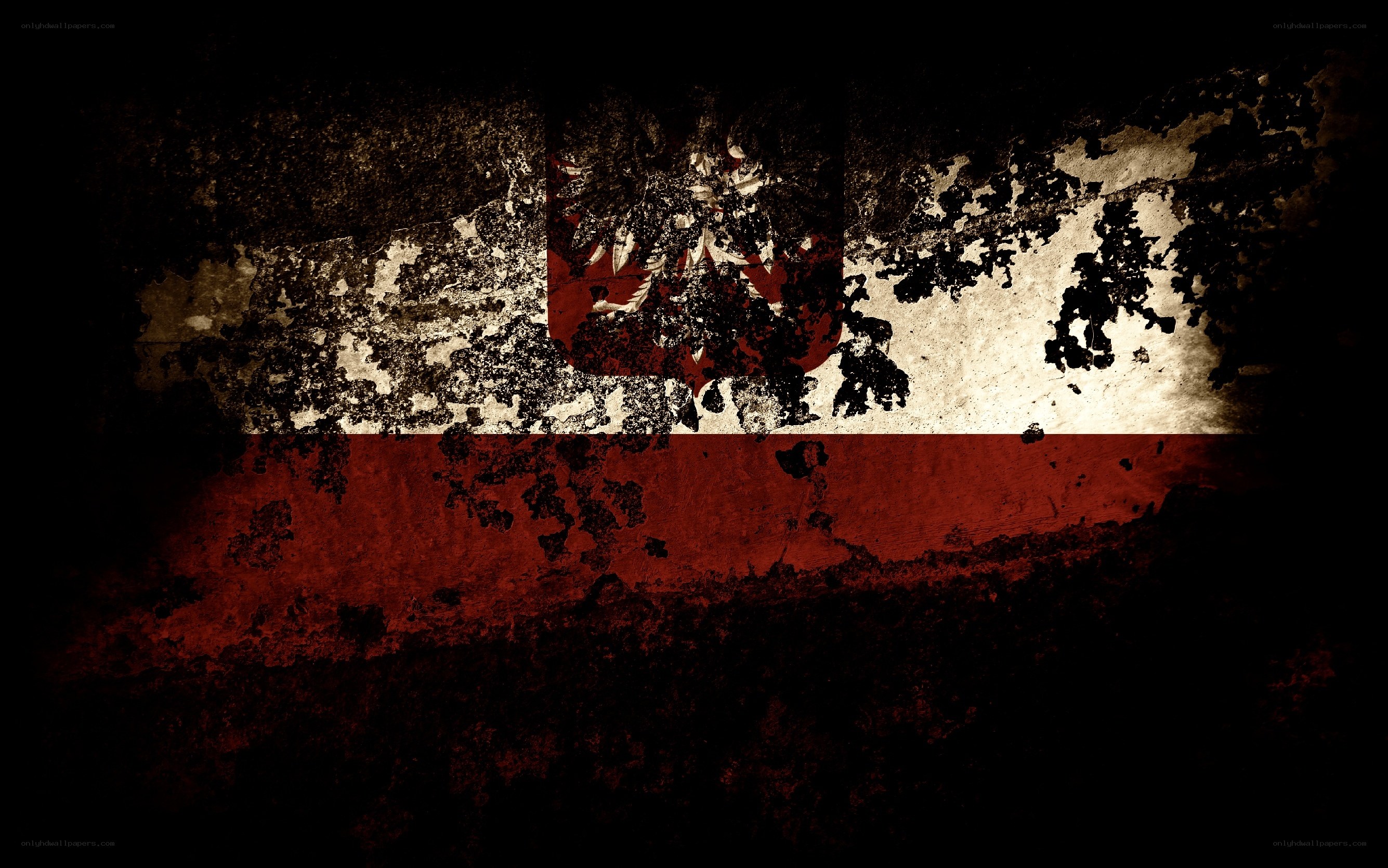grungy polish flag design
