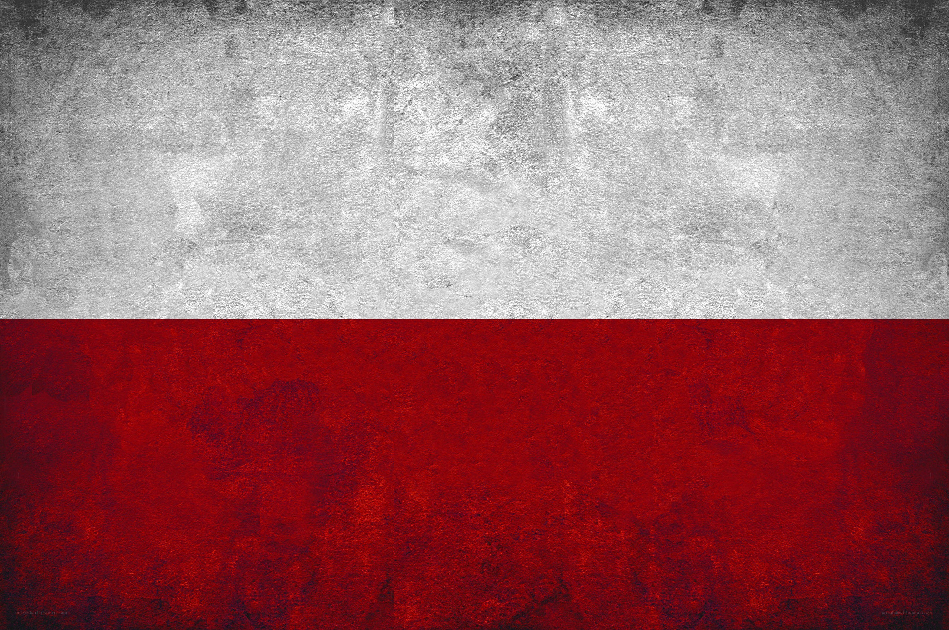 grungy polish flag