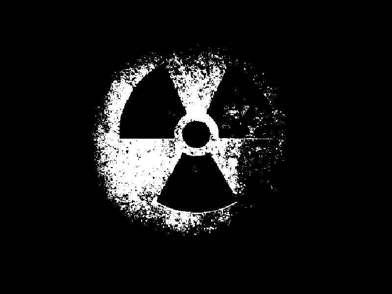 grungy radiation symbol