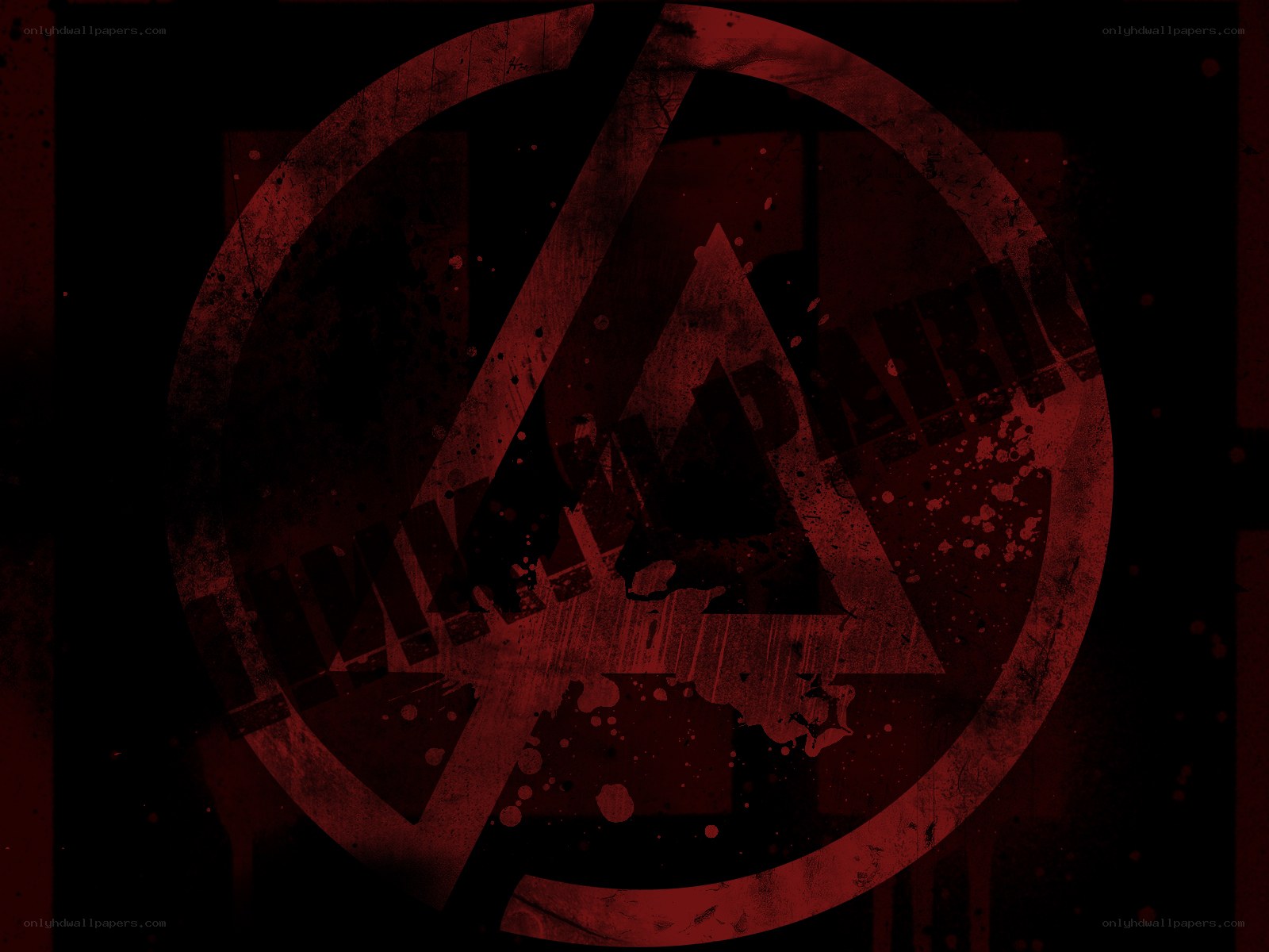 grungy red logo design