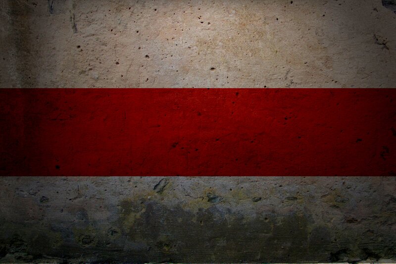 grungy red stripe on concrete