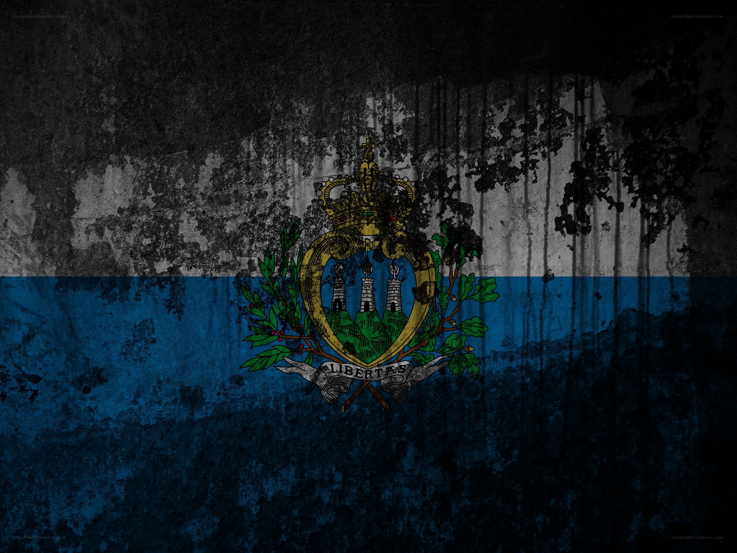 grungy San Marino flag