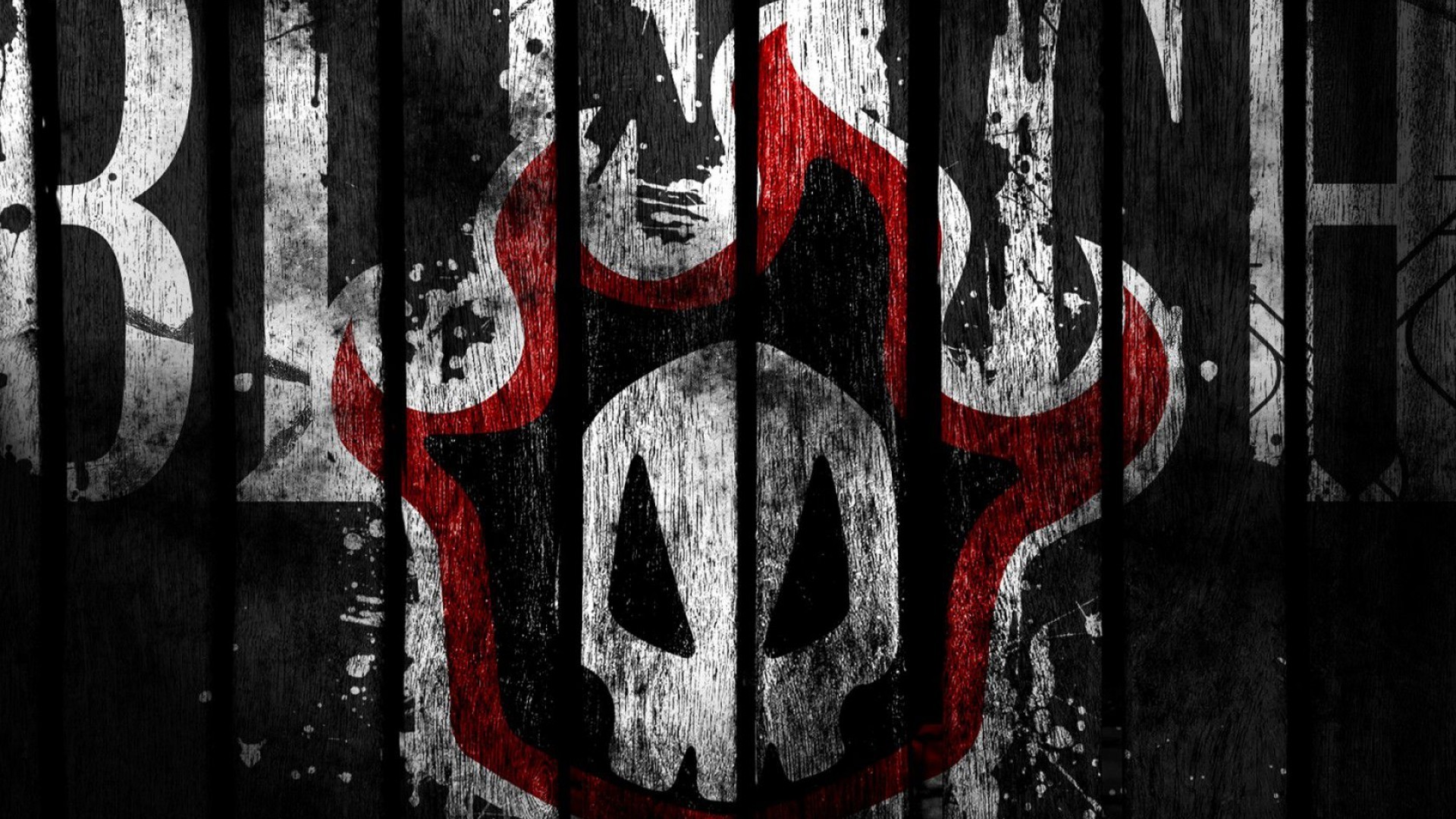 grungy skull logo design