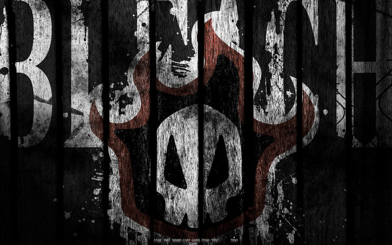 grungy skull logo wallpaper