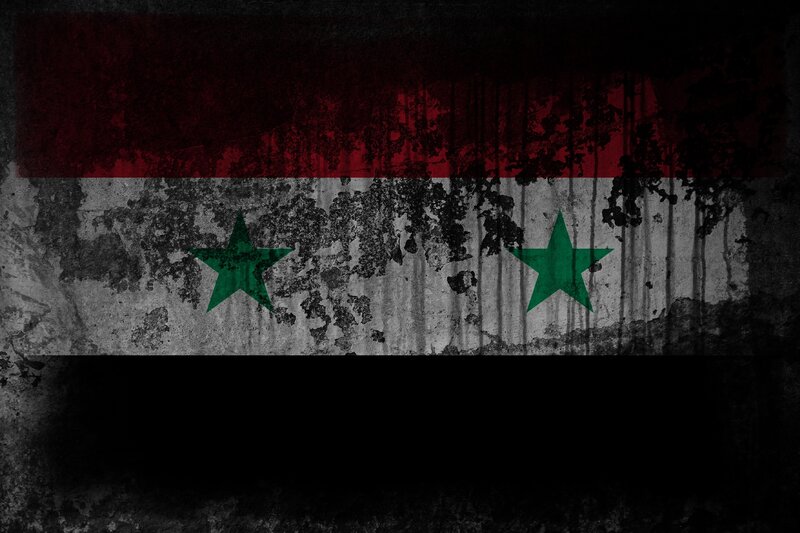 grungy syrian flag