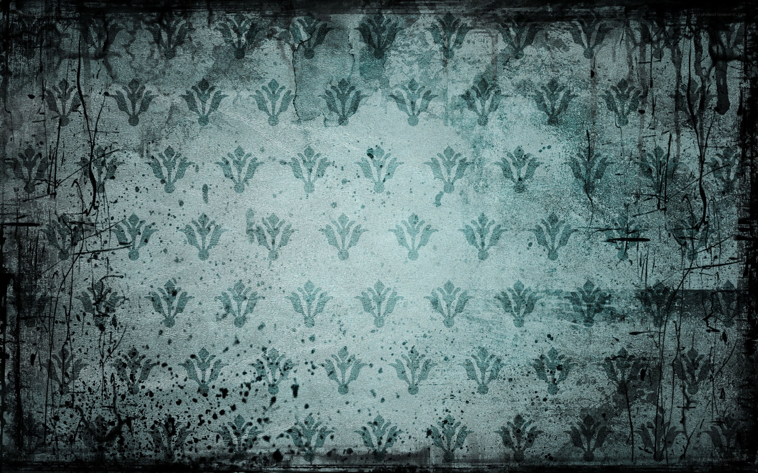 grungy teal patterned background