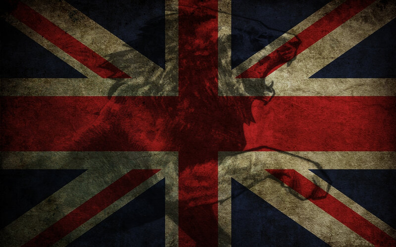 grungy union jack flag
