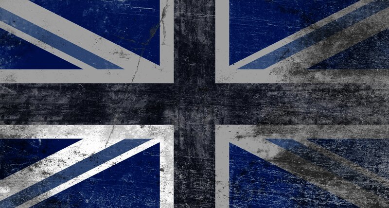 Grungy Union Jack Flag — Blue, Gritty