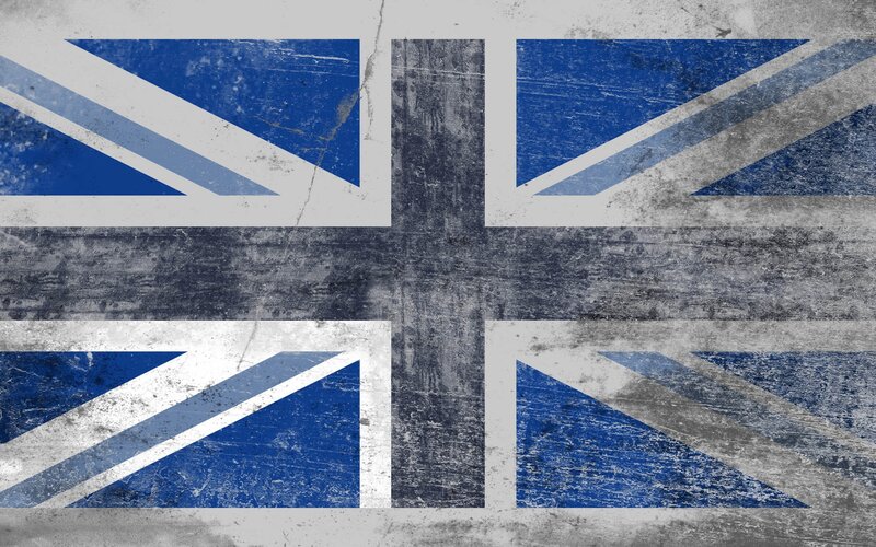 Grungy Union Jack Flag — Blue, Worn