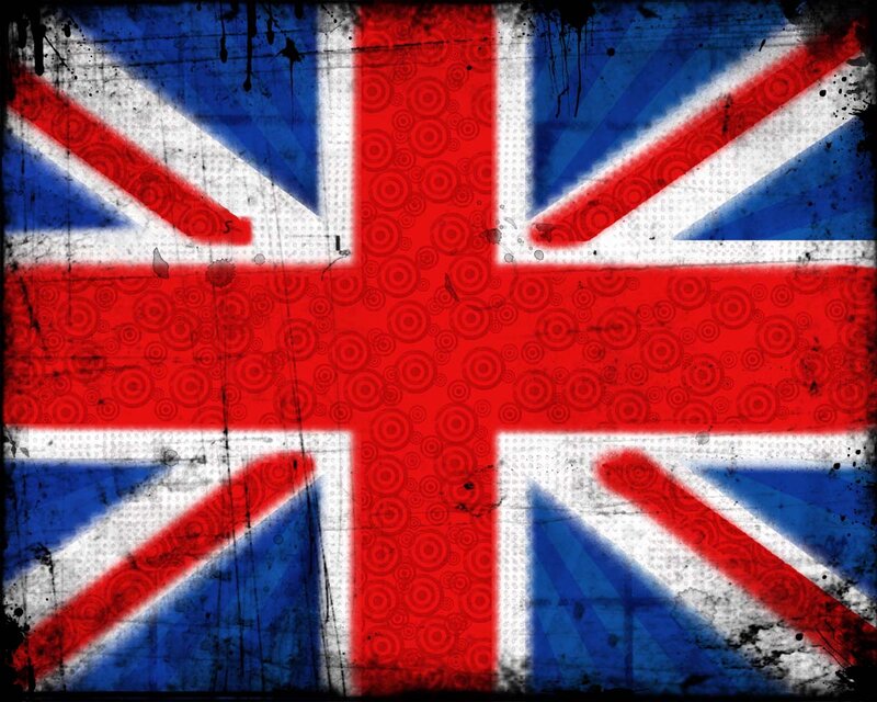 Grungy Union Jack Flag — Red, Gritty