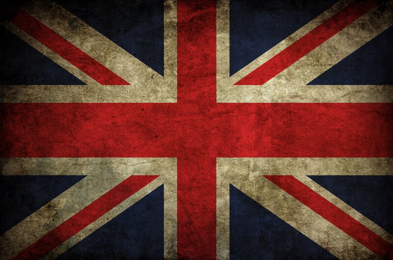 Grungy Union Jack Flag — Red, Neutral