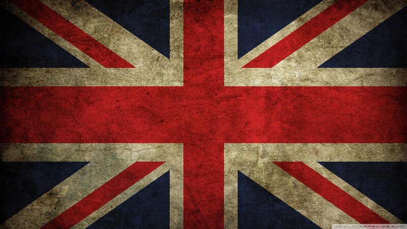 Grungy Union Jack Flag — Red