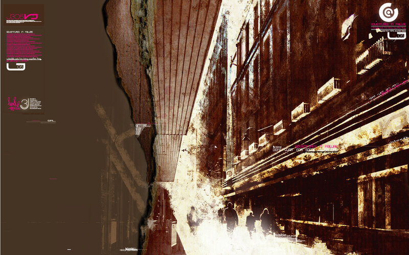 grungy urban street scene