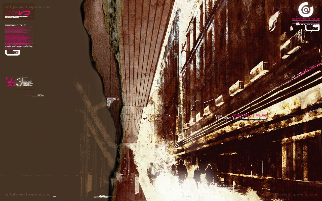 grungy urban street scene