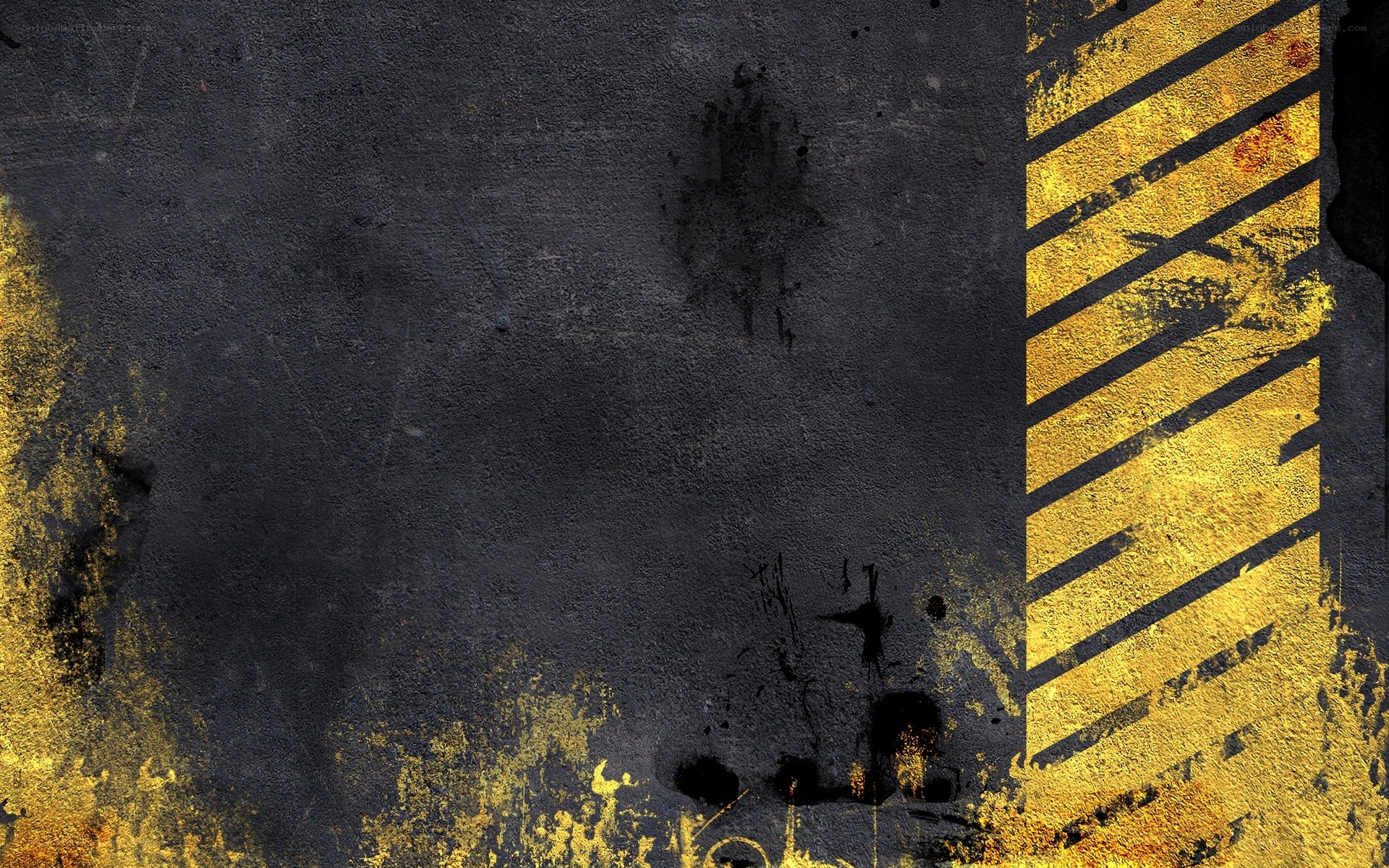 grungy warning stripes
