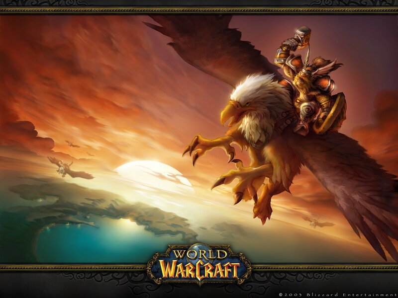 Gryphon Rider in Flight — Orange