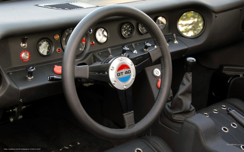 GT 40 steering wheel interior