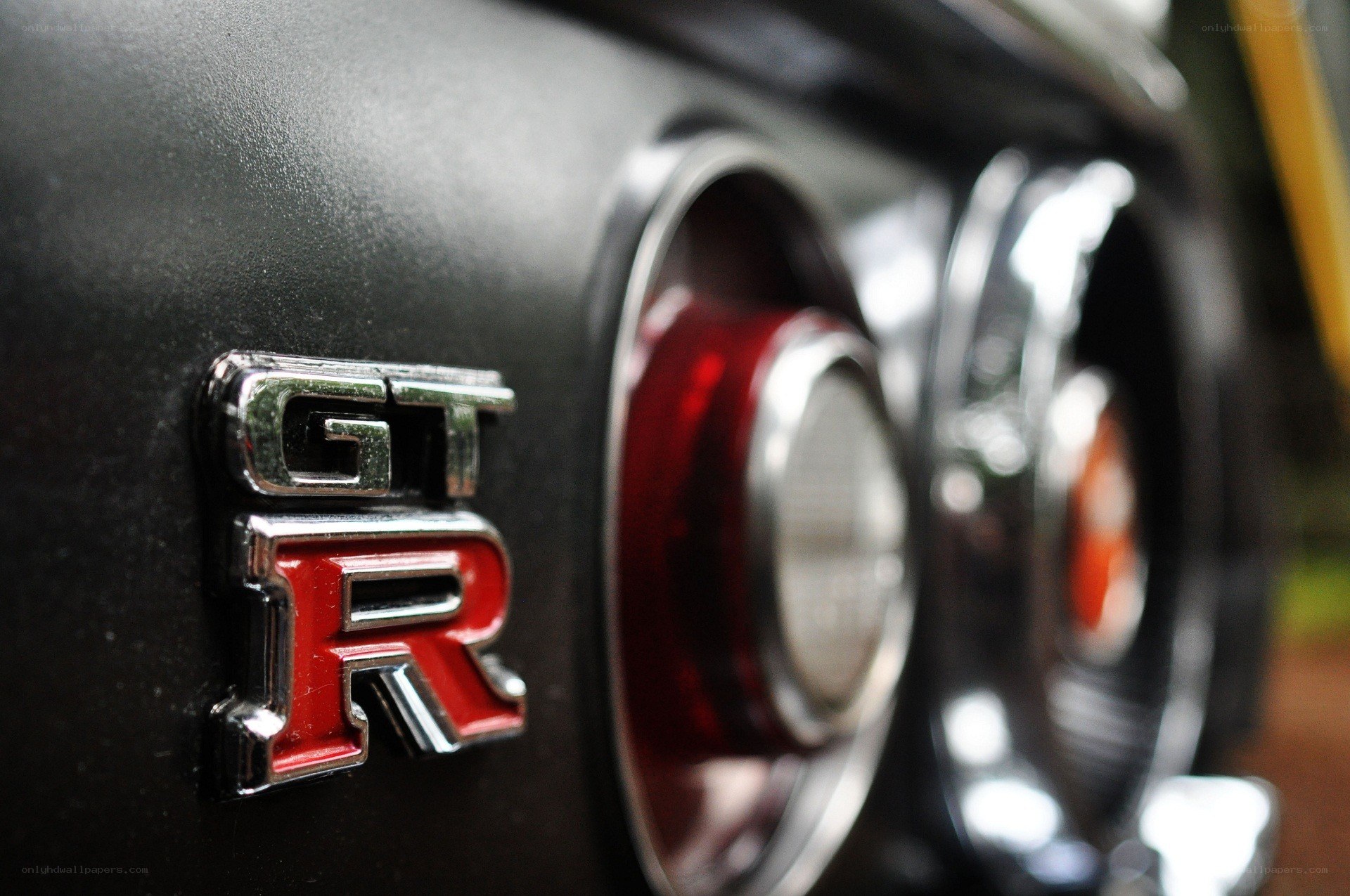 GT-R car emblem close-up