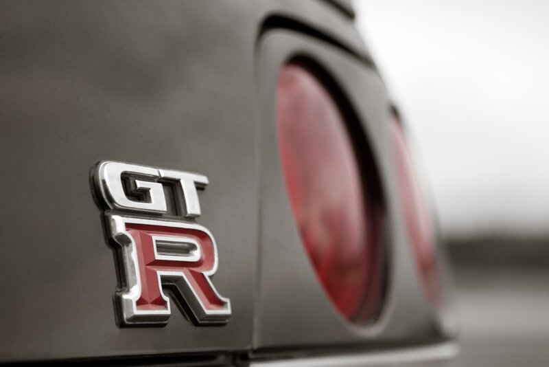 GT-R Emblem on Car — Gray