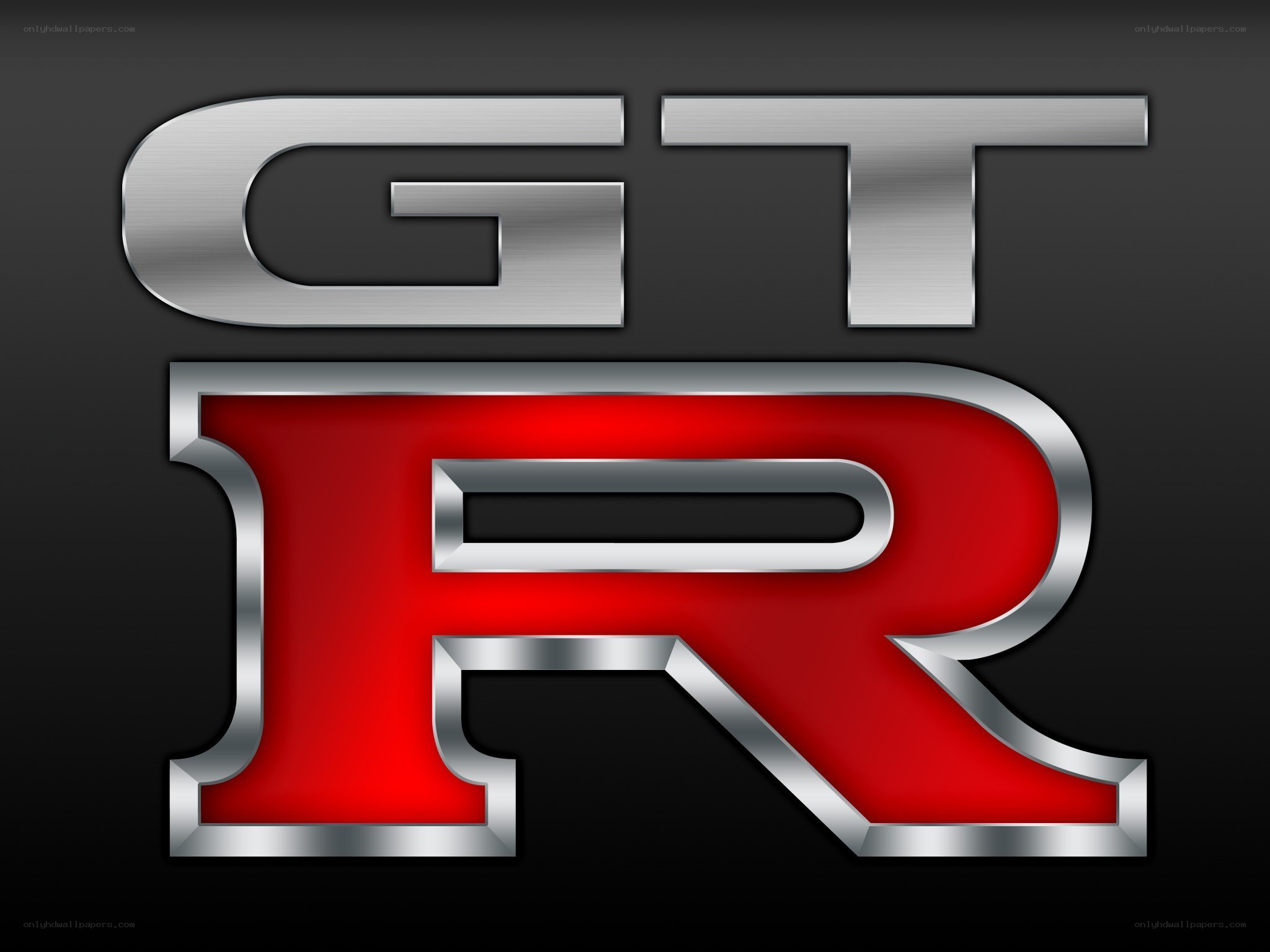 GT-R logo on black background
