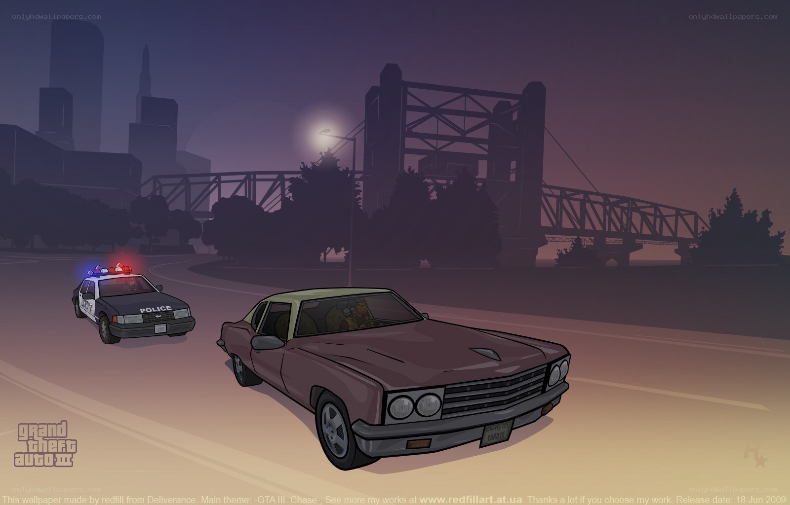 GTA III car chase scene