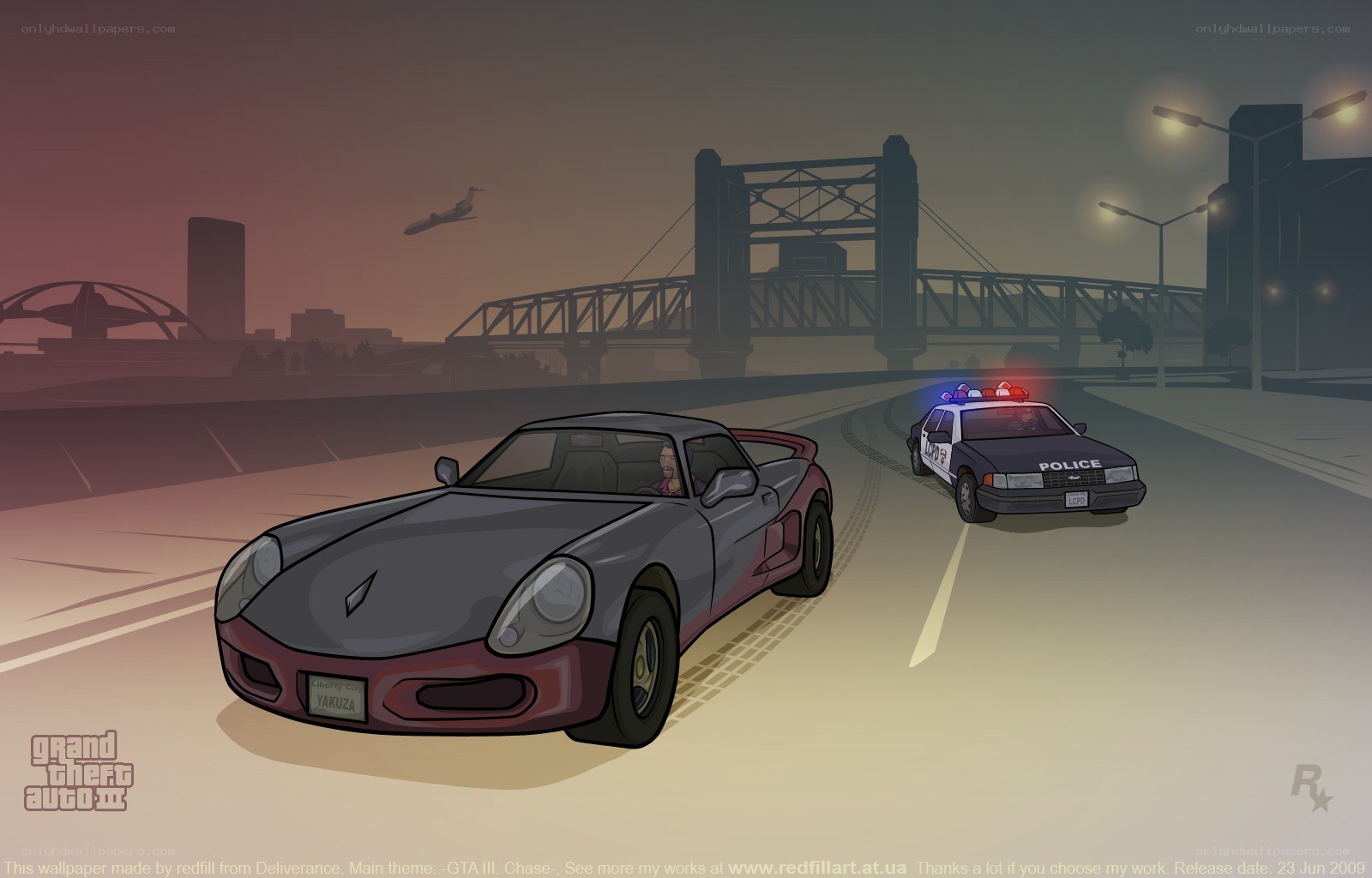 GTA III car chase scene
