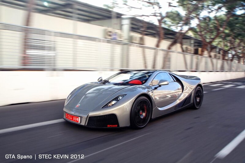GTA Spano sports car in motion