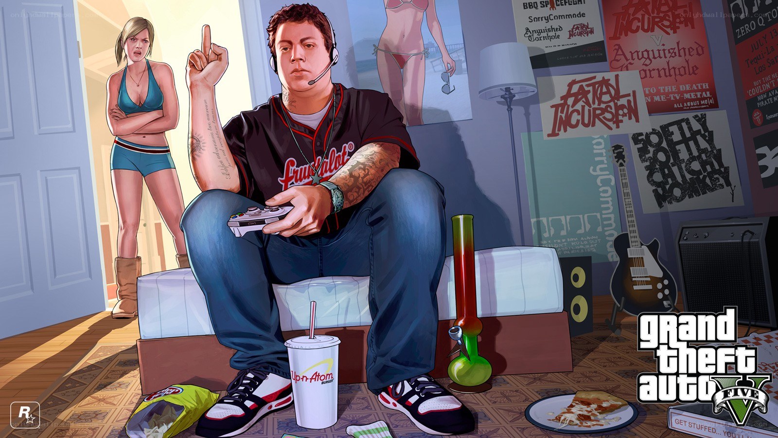 GTA V game art with character